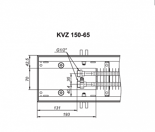 Techno Power KVZ 150-65-1400 Внутрипольный конвектор увеличенной мощности