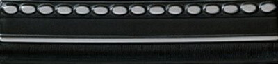 Tagina Fleur Deco Bordo punti rilievo argento Black 7×30 см Бордюр