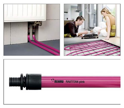 Rehau Rautitan pink (1 м) 32х4,4 мм труба из сшитого полиэтилена