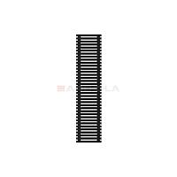 Arbiola Gorizont Ritmo H 500-40-36 секций чёрный горизонтальный  радиатор c боковым подключением