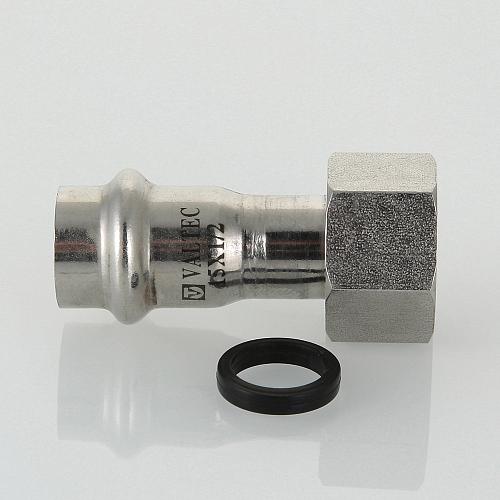 VALTEC 35 мм х 1 1/4" Пресс-фитинг из нержавеющей стали с накидной гайкой