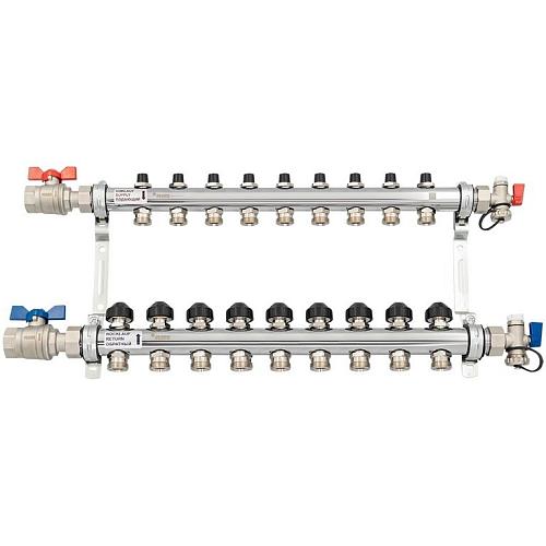 РЕХАУ К-т коллекторов HKV из нерж. стали на 9 контура с шар. кранами
