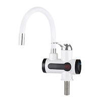 Проточный кран-водонагреватель UNIPUMP BEF-008AF с дисплеем и гибким изливом (силикон)