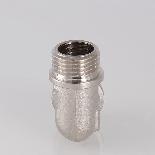 Valtec 3/4" Угольник латунный никелированный с наружной резьбой