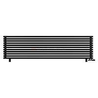 Arbiola Gorizont Ritmo VZ 2500-40-11 секций чёрный горизонтальный  радиатор c нижним подключением (на ножках)