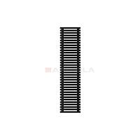Arbiola Gorizont Ritmo H 500-40-35 секций чёрный горизонтальный  радиатор c боковым подключением