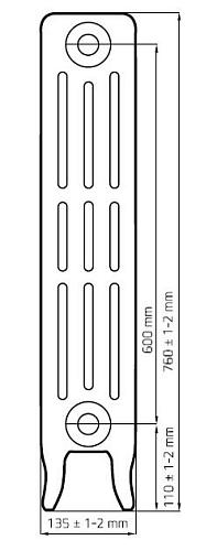 Radimax Derby 600 14 секции чугунный радиатор