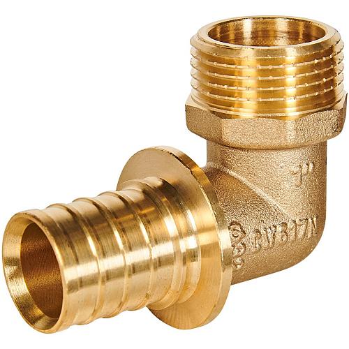 ROMMER Уголок-переходник с наружной резьбой 32xG1 для трубы из сшитого полиэтилена осевой