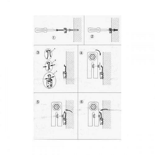 Zehnder Комплект креплений CVD1+BH (4шт) RAL 9016 для трубчатых радиаторов