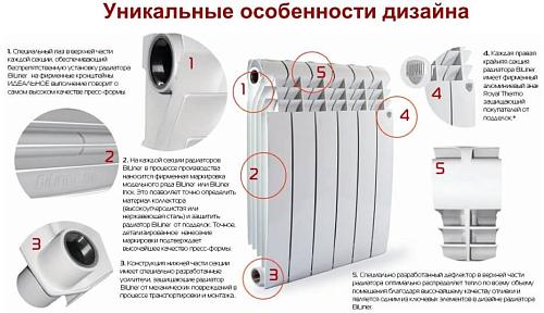 Royal Thermo Biliner 350 Noir Sable /2 секции БиМеталлический радиатор