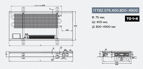 Itermic ITTBZ 075-4200-400 внутрипольный конвектор