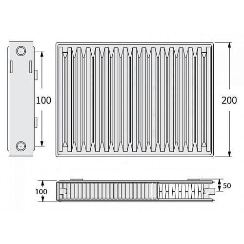 Kermi FKO 22 200x2300 панельный радиатор с боковым подключением