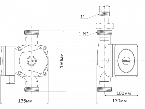 Aquario PRIME-B1-258-180 циркуляционный насос