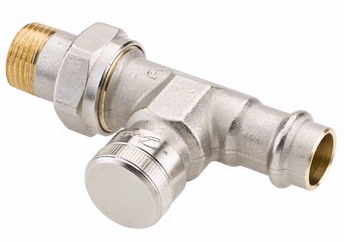 Danfoss (Данфосс) RLV-15 Клапан запорный ручной прямой никелированный 1/2 (003L1824)