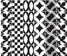 Tagina Deco Dantan Mosaico Schema N Noir-Blanc 30×30 см Напольная плитка