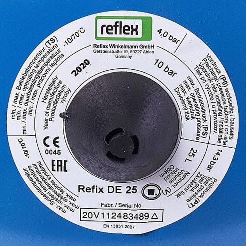 Reflex DE 25 PN10 гидроаккумулятор для систем водоснабжения