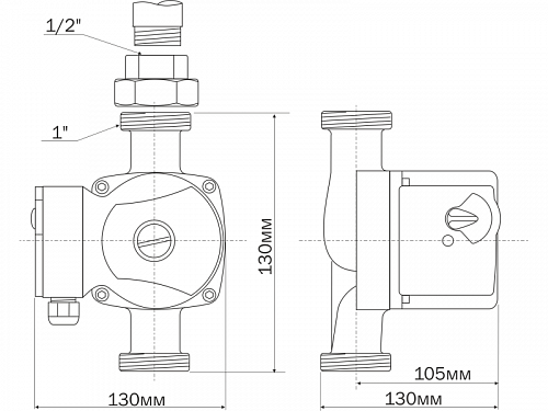 Aquario AC 154-130 HW циркуляционный насос