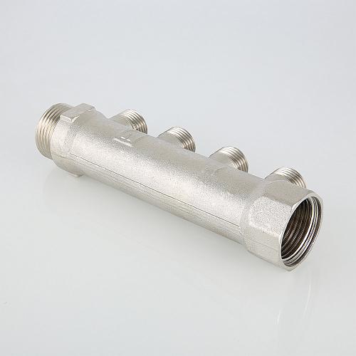 Valtec 1", 4 х 1/2" Коллектор с наружной резьбой 4 вых. (плоское уплотнение)