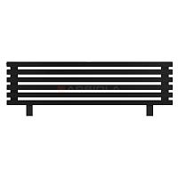 Arbiola Gorizont Ritmo HZ 1250-40-06 секций чёрный горизонтальный  радиатор c боковым подключением (на ножках)