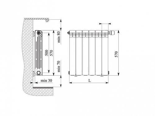 Rifar ALP 500 10 секции биметаллический секционный радиатор 