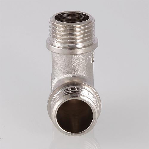 Valtec 3/4" Угольник латунный никелированный с наружной резьбой