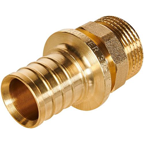 ROMMER Переходник с наружной резьбой 32xG1 для трубы из сшитого полиэтилена осевой