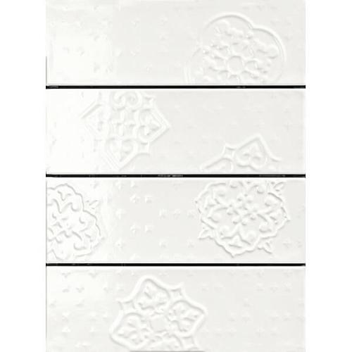 Ragno, Brick Glossy Decoro White 10x30 декор