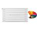 Arbiola Gorizont Iris H 750-42-08 секции цветной горизонтальный радиатор c боковым подключением