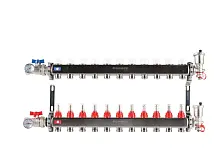 ROMMER Коллектор из нержавеющей стали в сборе с расходомерами 11 вых.