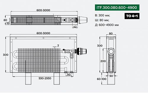 Itermic ITF 300-80-800 конвектор напольный