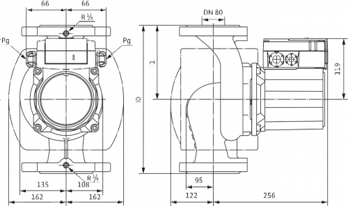 Wilo TOP-Z 80/10 DM PN10 RG Циркуляционный насос