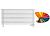 Arbiola Gorizont Compact VZ 1500-63-12 секции цветной горизонтальный радиатор c нижним подключением с ножками