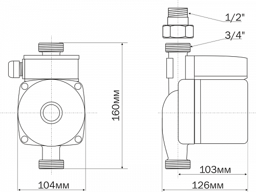 Aquario AC 159-160A циркуляционный насос повысительный