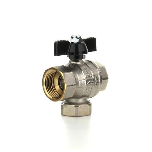 Elsen Кран шаровой с фильтром механической очистки ВВ 3/4", ручка - бабочка