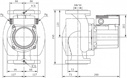 Wilo TOP-S 50/4 EM PN6/10 Циркуляционный насос фланцевый