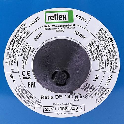 Reflex DE 18 PN10 гидроаккумулятор для систем водоснабжения