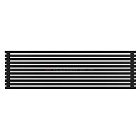 Arbiola Gorizont Ritmo H 2200-40-11 секций чёрный горизонтальный  радиатор c боковым подключением