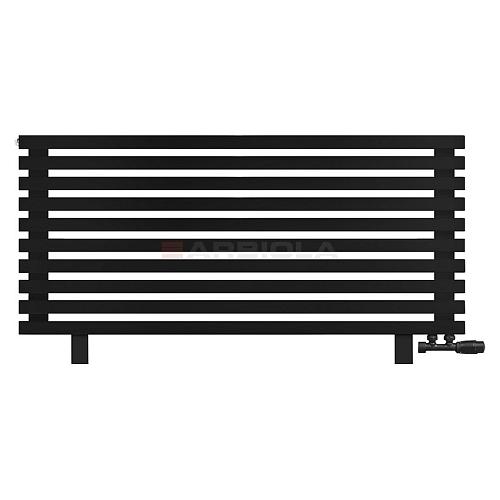 Arbiola Gorizont Ritmo VZ 1200-40-10 секций чёрный горизонтальный  радиатор c нижним подключением (на ножках)