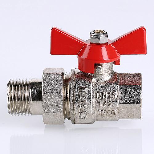 Valtec Base 1/2" Кран шаровой внутренняя/наружная резьба с полусгоном