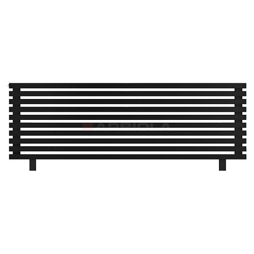 Arbiola Gorizont Ritmo HZ 1500-40-10 секций чёрный горизонтальный  радиатор c боковым подключением (на ножках)