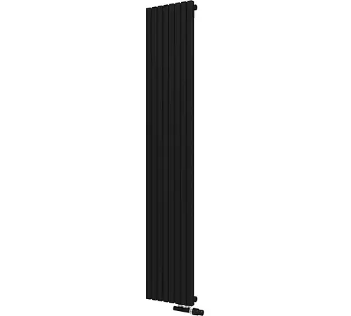 КЗТО QUADRUM 30 V 1- 1750-8 R RAL1T103S9005 Радиатор (черный матовый муар) с нижним подключением