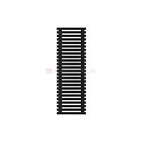 Arbiola Gorizont Ritmo H 500-40-25 секций чёрный горизонтальный  радиатор c боковым подключением
