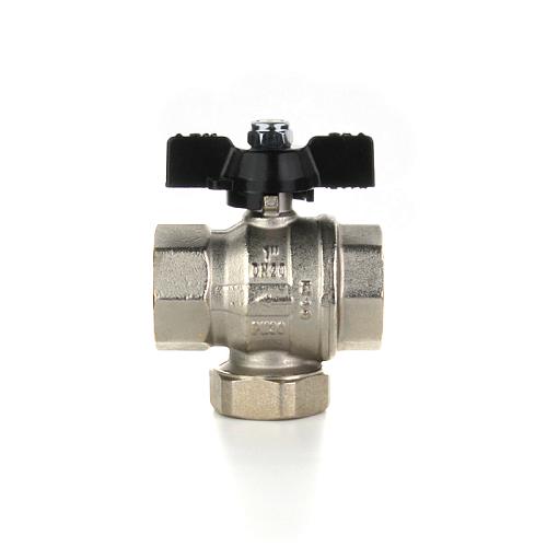 Elsen Кран шаровой с фильтром механической очистки ВВ 3/4", ручка - бабочка