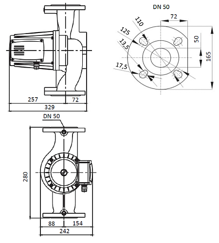 SHINHOO BASIC 50-16F 1x230V Циркуляционный насос