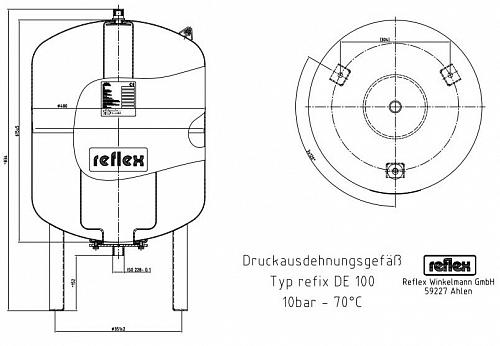 Reflex DE 100 PN10 гидроаккумулятор для систем водоснабжения
