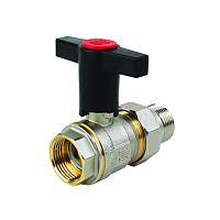 Elsen Краны шаровые с накидной гайкой, высокая ручка из пластмассы