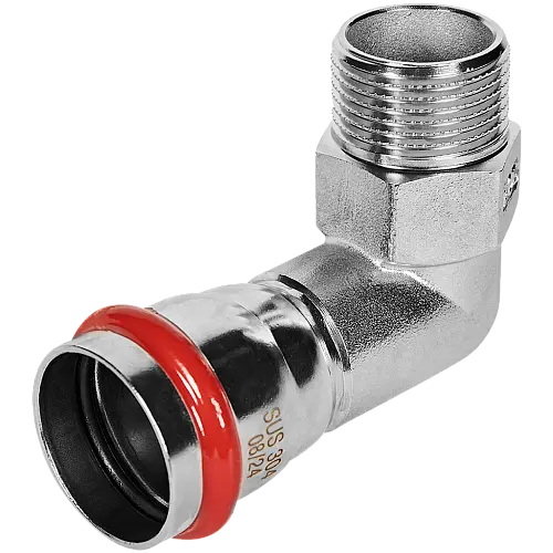 ROMMER Угольник-переходник ВПр-НР 35х1 из нержавеющей стали прессовой, арт. RSS-0010-000351