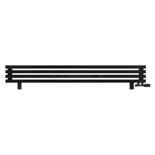 Arbiola Gorizont Ritmo VZ 1800-40-04 секции чёрный горизонтальный  радиатор c нижним подключением (на ножках)
