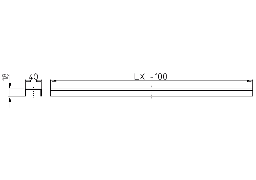 HL 050S/80  Решётка серии Стандарт длиной 700 мм