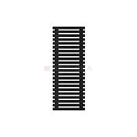 Arbiola Gorizont Ritmo H 500-40-22 секции чёрный горизонтальный  радиатор c боковым подключением